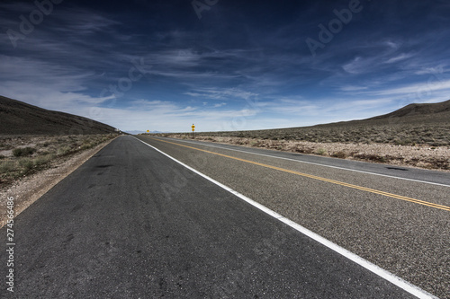 Highway through Death Valley at Towne Pass.