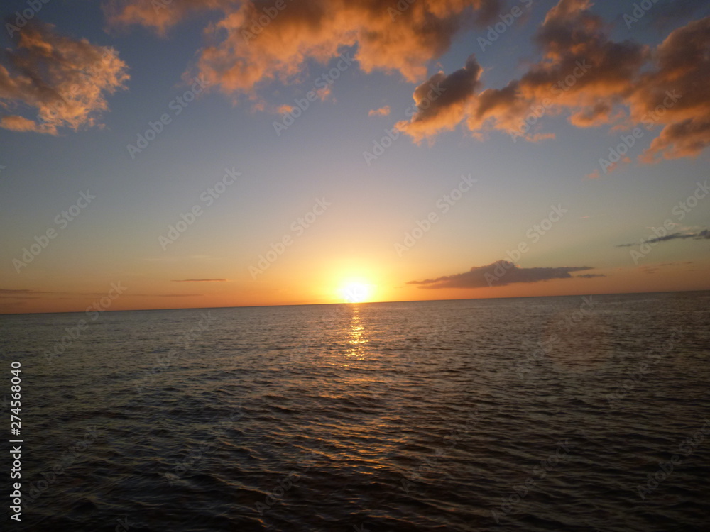  beautiful sunset on water