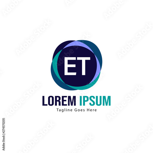 Initial ET logo template with modern frame. Minimalist ET letter logo vector illustration Free Download Initial ET logo template with modern frame. Minimalist ET letter logo vector illustration - GFXLoad