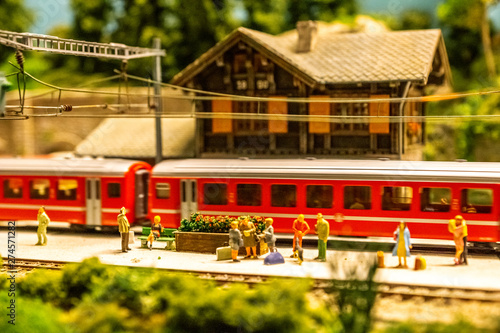 Modelleisenbahn, Bahnhof  photo