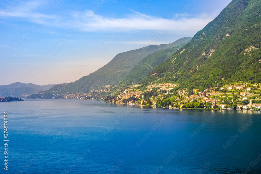 Blick über den Comer See, Italien 