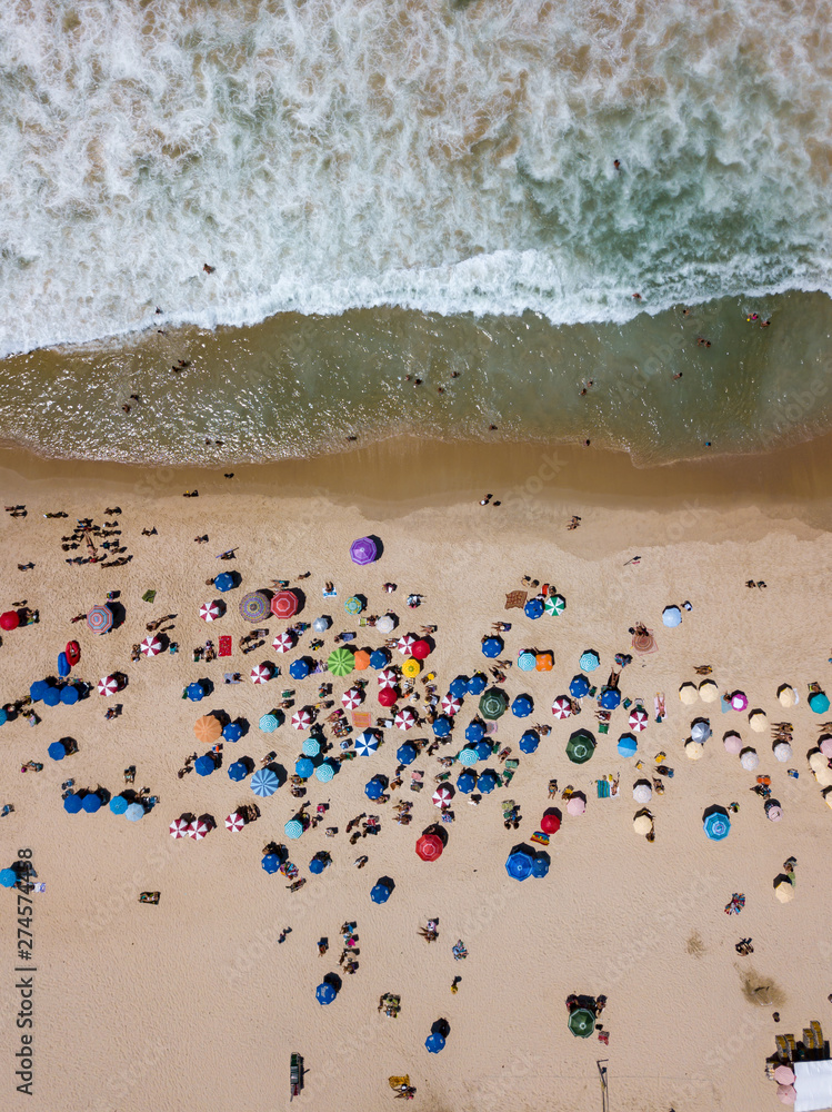 Aerial view of the Leblon Beach - Rio de Janeiro