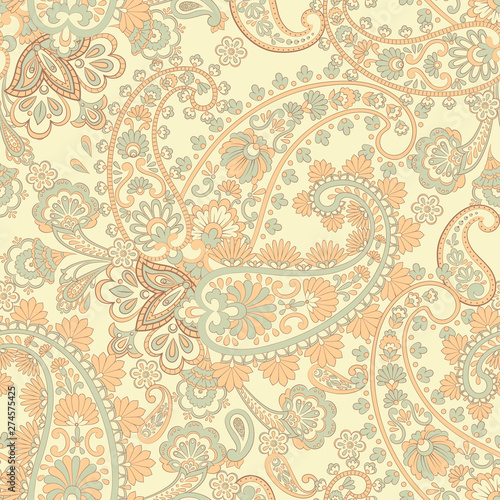 Paisley pattern  great design for any purposes. Seamless vector background