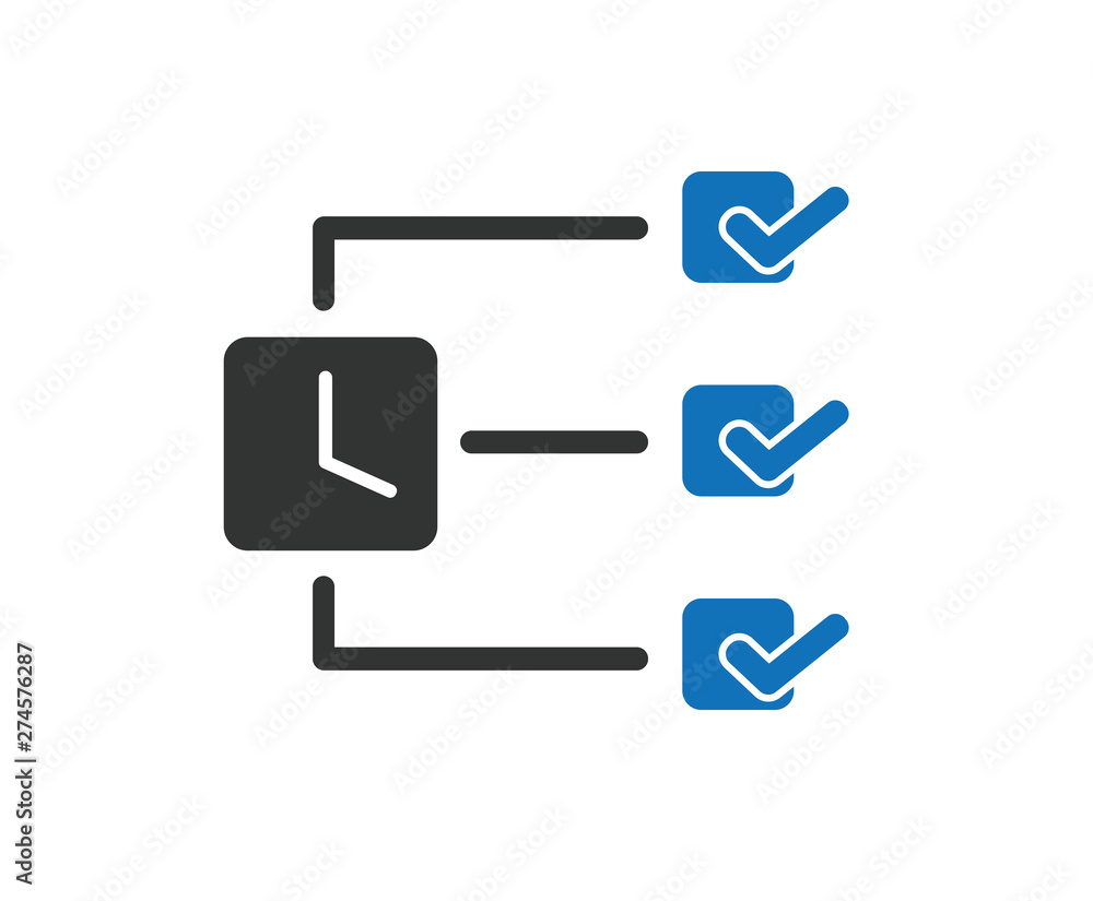 Modern perfect time or project management icon vector Modern perfect time or project management icon vector