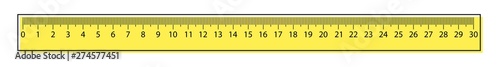 silhouette with ruler flat yellow