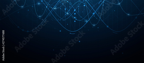 Abstract DNA technology. Science medical concept. Futuristic background