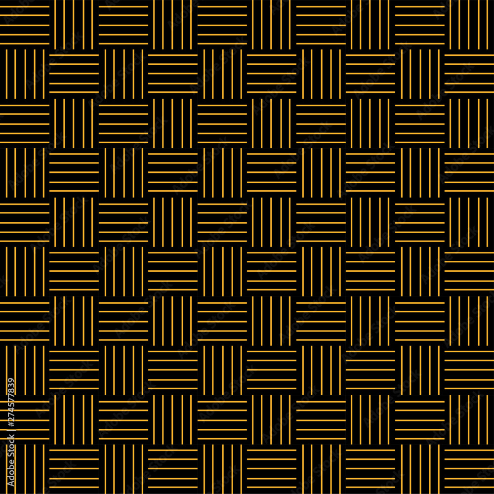 Abstract geometric gold and black lines weaving pattern Abstract geometric gold and black lines weaving pattern