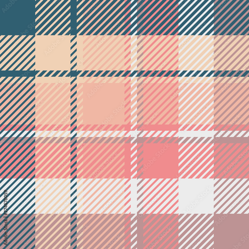 Plaid or tartan vector is background or texture in many color Plaid or tartan vector is background or texture in many color