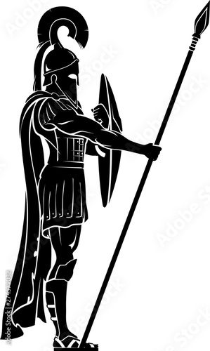 Greek Hoplite Guard, Side Veiw
