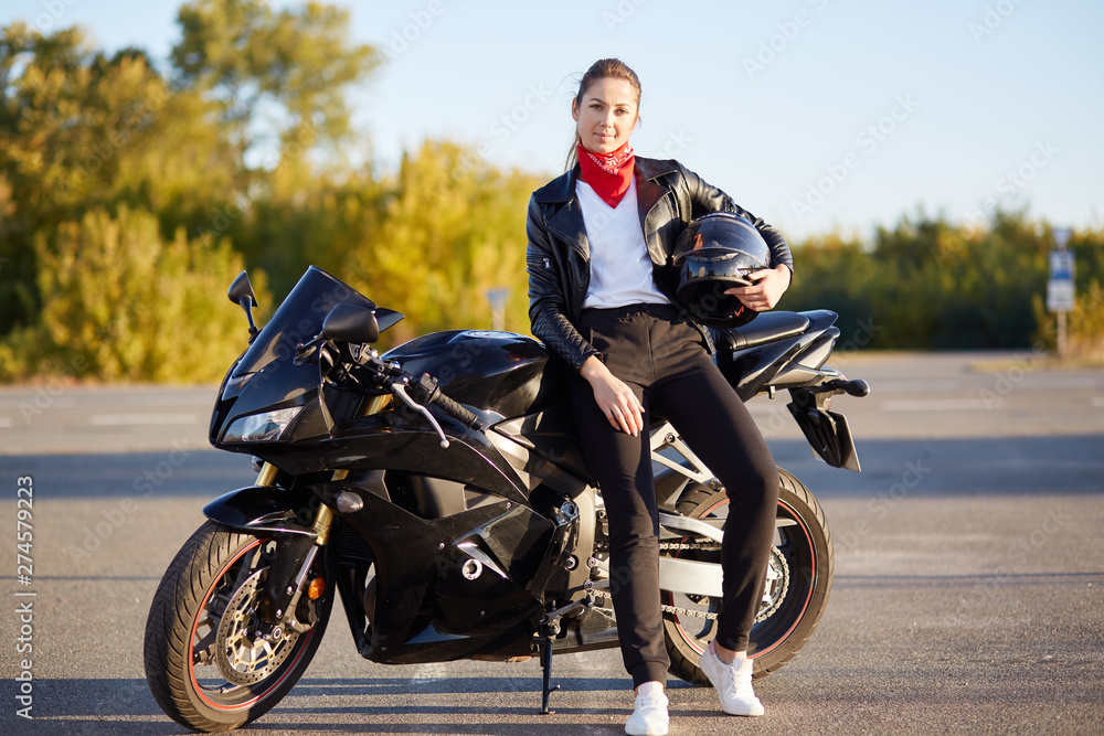 Stylish Male Model with Motorcycle or Sports Bike Stock Photo - Image of  jeans, biking: 184635488