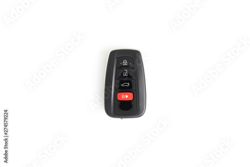 Принти на полотні Modern car remote key on the white isolated background