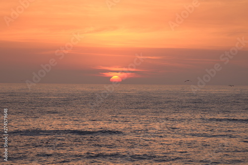 sunset over the sea