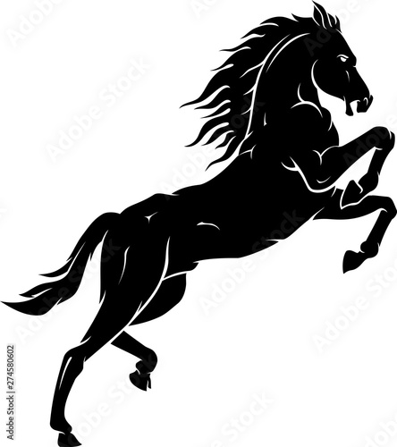 Horse Leap Side View