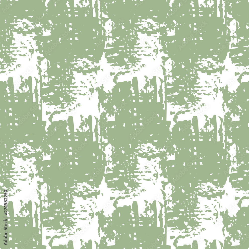 Colorful green and white grunge seamless pattern with abstract hand drawn brush strokes and paint splashes. Messy infinity texture, modern grungy background. Vector illustration. Colorful green and white grunge seamless pattern with abstract hand drawn brush strokes and paint splashes. Messy infinity texture, modern grungy background. Vector illustration.