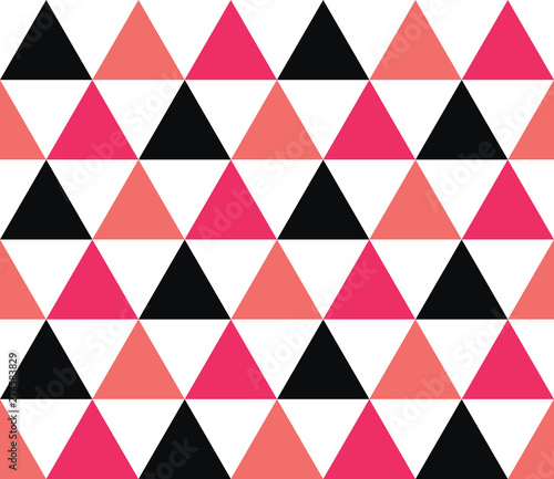 Triangular background. Seamless geometric pattern. Seamless abstract triangle geometrical background. Infinity geometric pattern. Vector illustration.