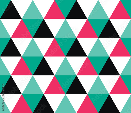 Triangular background. Seamless geometric pattern. Seamless abstract triangle geometrical background. Infinity geometric pattern. Vector illustration.