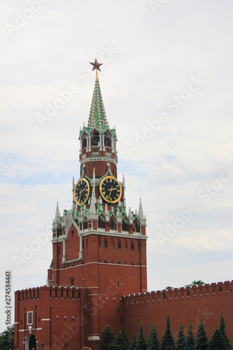 Kremlin tower on Red Square in Moscow, Russia 