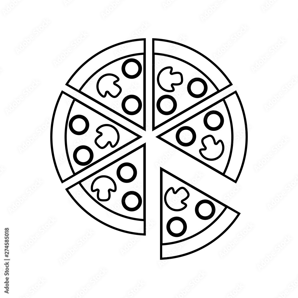 Line pizza icon.Vector illustration. Line pizza icon.Vector illustration.