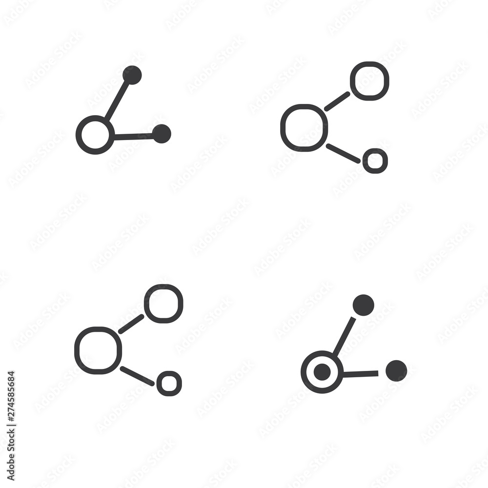 Set of share or connection icon with simple design Set of share or connection icon with simple design