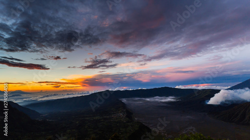 Beautiful Sunrise in Bromo Tengger Semeru National Park