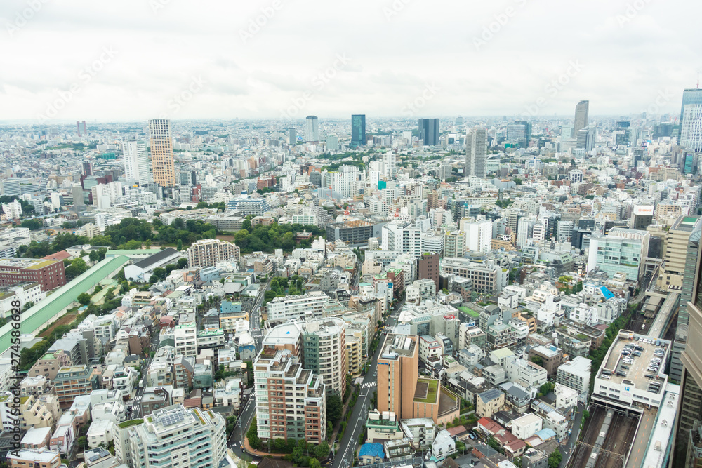Cityscape of Tokyo, the most busiest city in Japan and Asia.