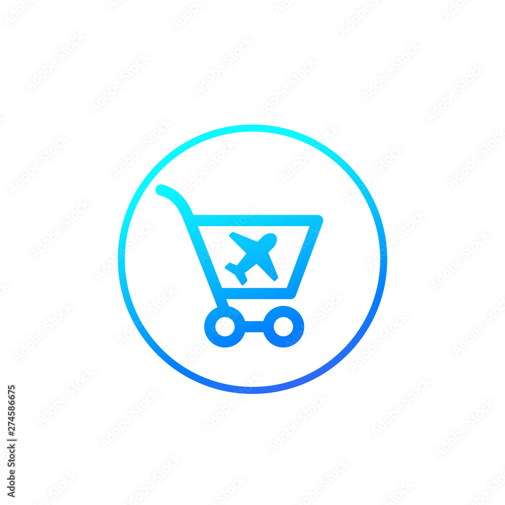 Duty Free shop, vector icon on white Duty Free shop, vector icon on white