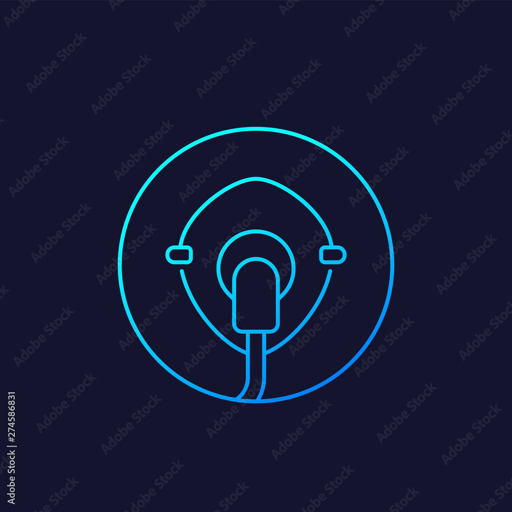 oxygen mask vector icon, linear oxygen mask vector icon, linear