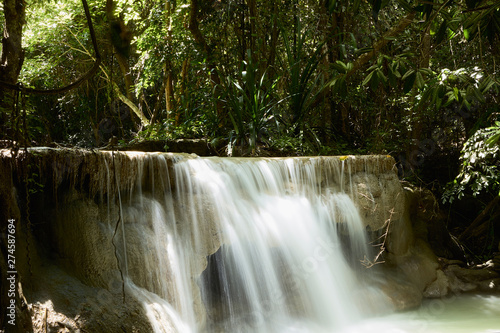 travel tropical forest waterfalls at Thailand