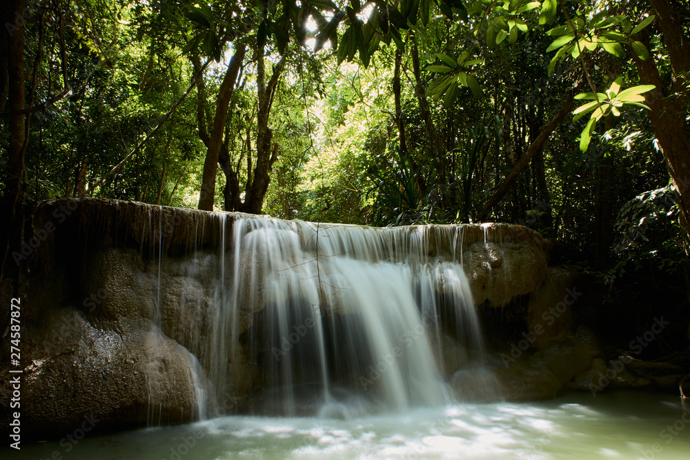 travel tropical forest waterfalls at Thailand