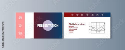 Set of brochures infographics for marketing the promotion goods and services on market