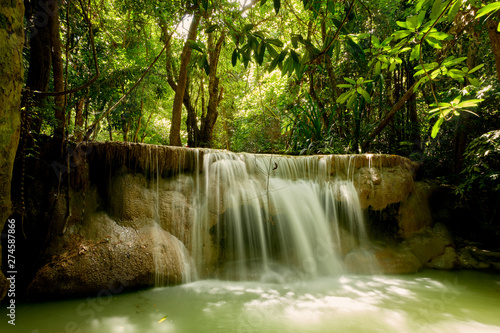 travel tropical forest waterfalls at Thailand