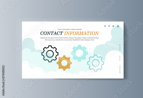 Business presentation brochure advertising the delivery of goods quickly and efficiently
