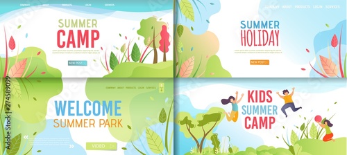 Welcoming Invitation Landing Page and Banner Set