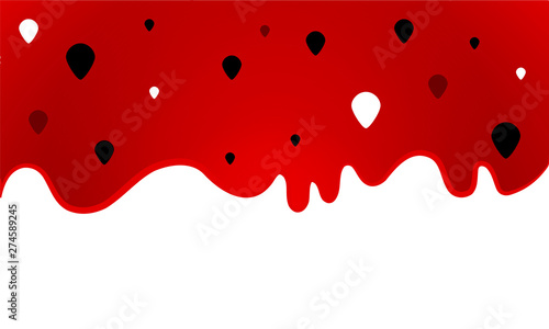 Watermelon drips background, vector art illustration.