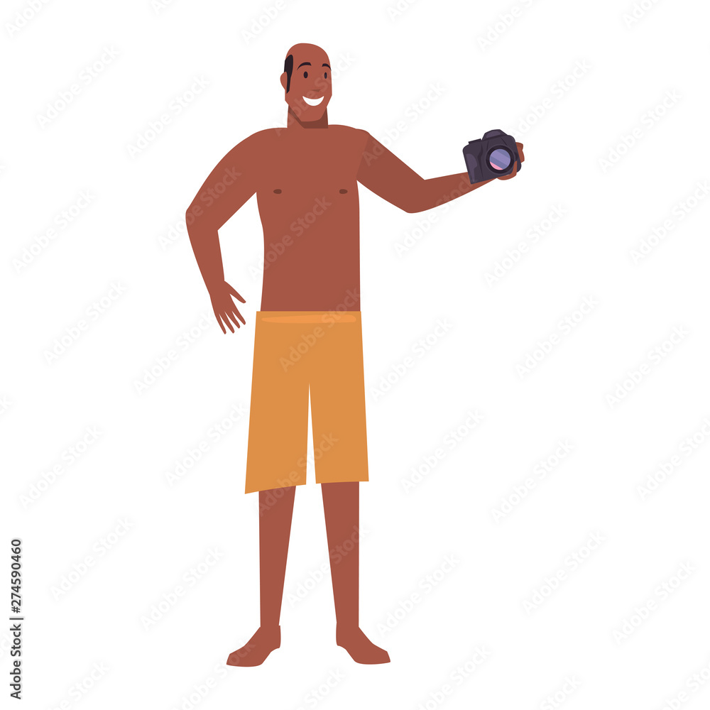 Fototapeta premium summer time people icon vector ilustration