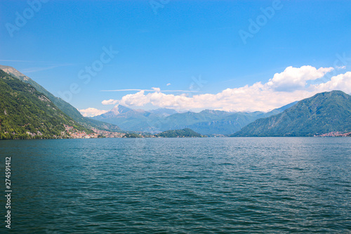 A landscape of Lake Como in northern Italy