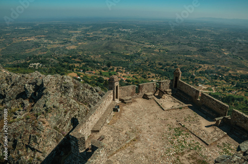 Stone walls and watchtowers at the Marvao Castle photo