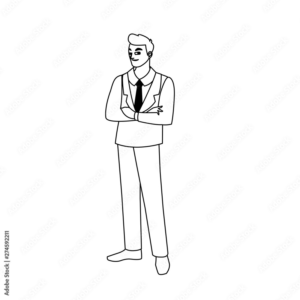 elegant businessman worker avatar character elegant businessman worker avatar character