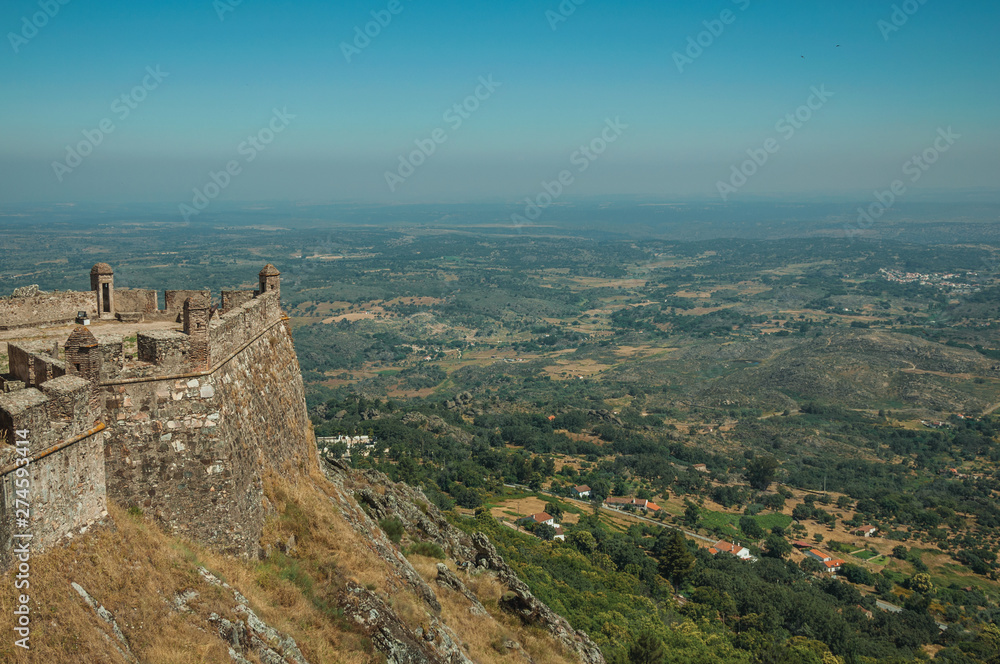 Walls and watchtowers in stronghold next to the Marvao Castle Walls and watchtowers in stronghold next to the Marvao Castle