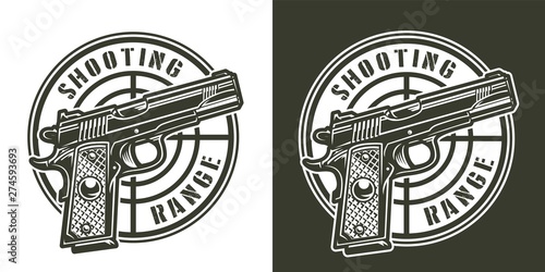 Vintage military round print