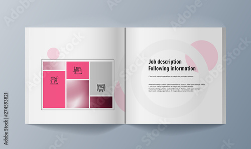 Set of brochures for marketing the promotion goods and services on market