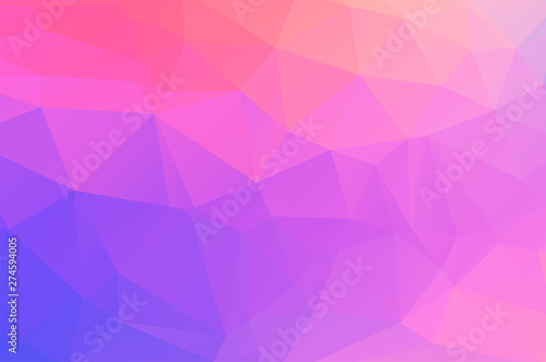 Light soft color pink purple and blue Low poly crystal background. Polygon design pattern. Low poly vector illustration, low polygon background.