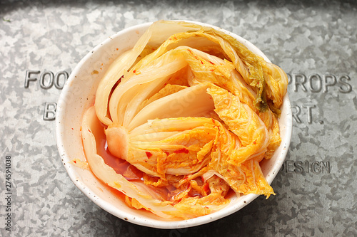 Cabbage kimchi. Korean traditional cuisine. Fermented food