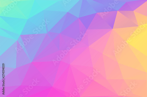 Light soft color pink purple and blue Low poly crystal background. Polygon design pattern. Low poly vector illustration, low polygon background.