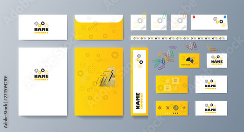 Set of brochures for marketing the promotion goods and services on market