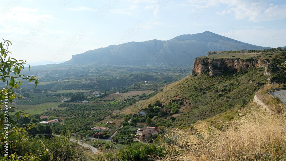 Scopello, municipality of Castellammare del Golfo, province of Trapani, Sicily. The valleys at Scopello are very beautiful, with idyllic views like this one.