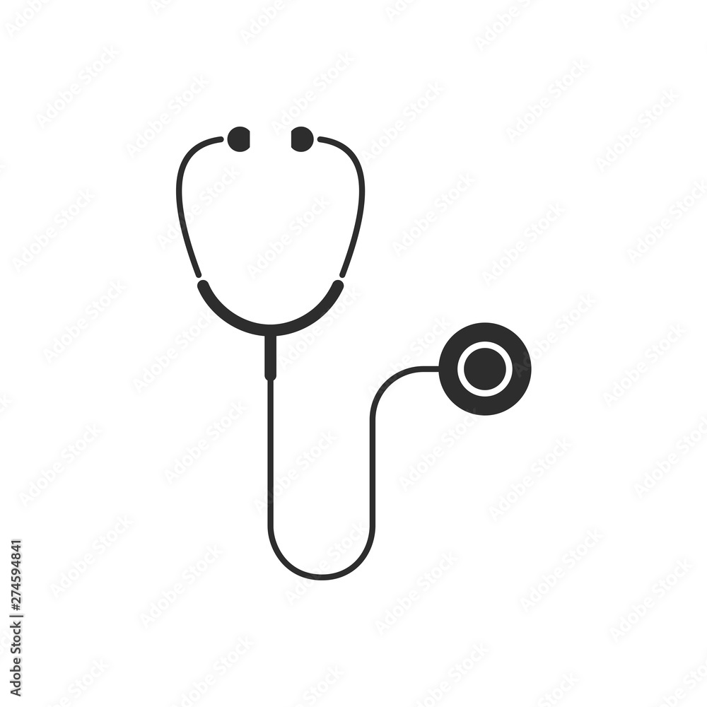 Stethoscope icon template black color editable. Stethoscope symbol Flat vector sign isolated on white background. Simple logo vector illustration for graphic and web design. Stethoscope icon template black color editable. Stethoscope symbol Flat vector sign isolated on white background. Simple logo vector illustration for graphic and web design.