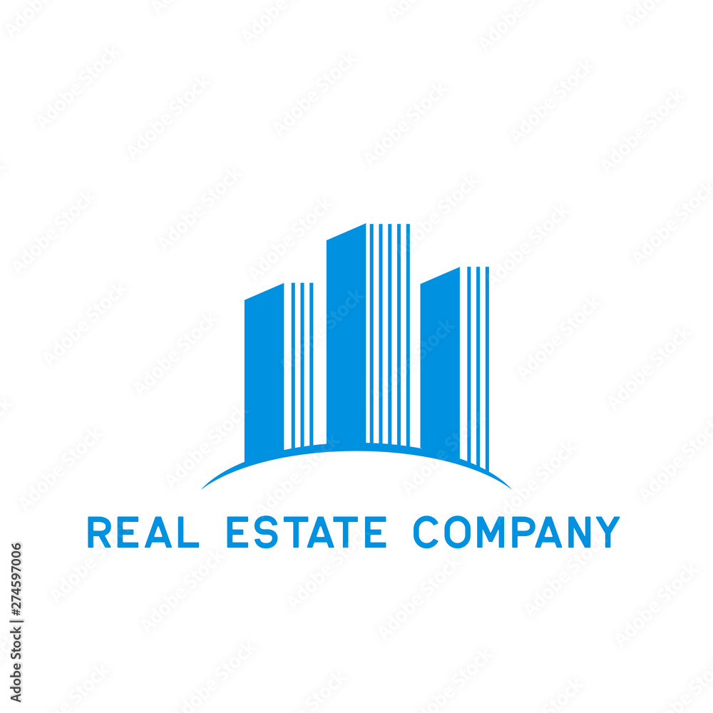 real estate logo isolated on white background. vector illustration