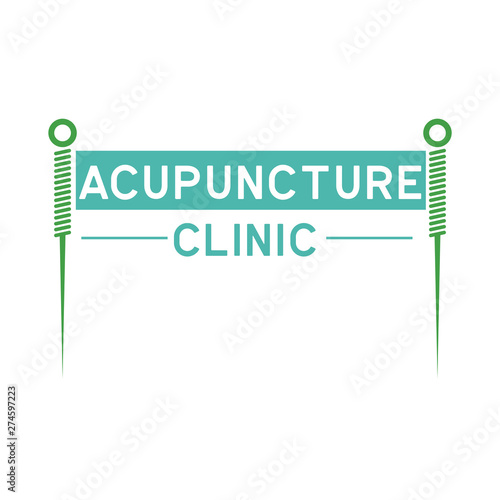 acupuncture therapy logo with text space for your slogan tagline, vector illustration