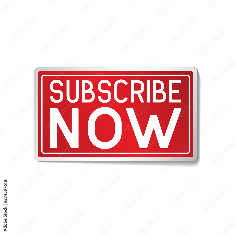 subscribe button label on white background. vector illustration subscribe button label on white background. vector illustration